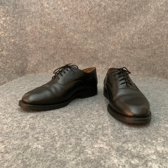 Hunt Club Men’s Black Leather lace up oxford Shoes - Picture 3 of 10